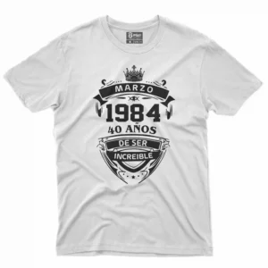 camisetas de cumpleaños con estampado logo heraldico
